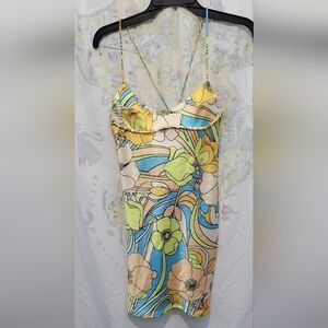 Floral Spaghetti Strap Dress Size Xsmall